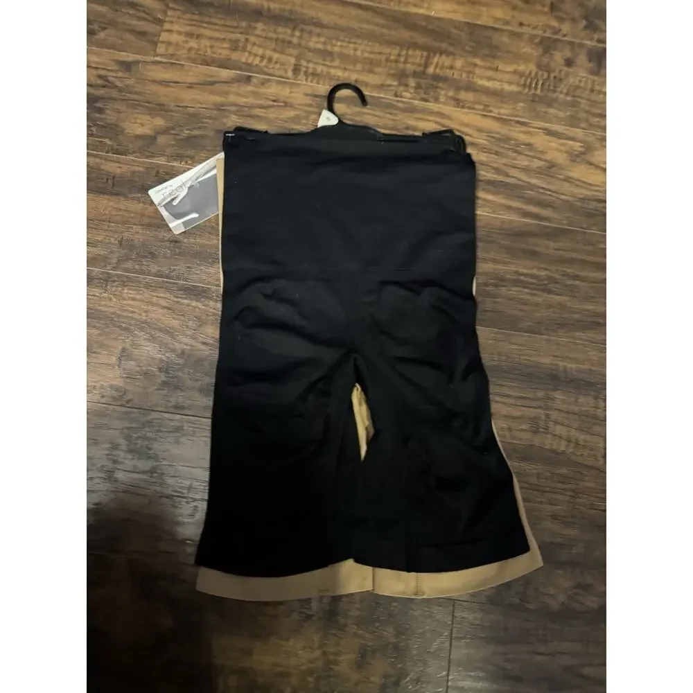 Comfort by Real 2 Pr Seamless Shaping Shorts Women’s Size Small Tan/Black